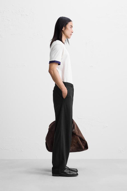 ZARA БРЮКИ-ДЖОГГЕРЫ RELAXED FIT, ЧЕРНЫЙ