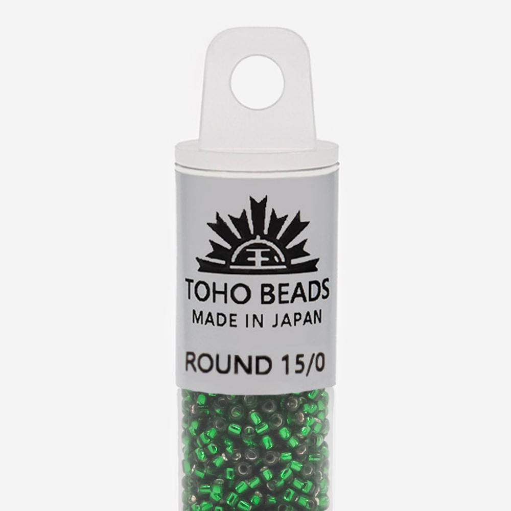 Японский бисер TOHO Round 15/0 (№36), с внутренним серебрением, прозрачный