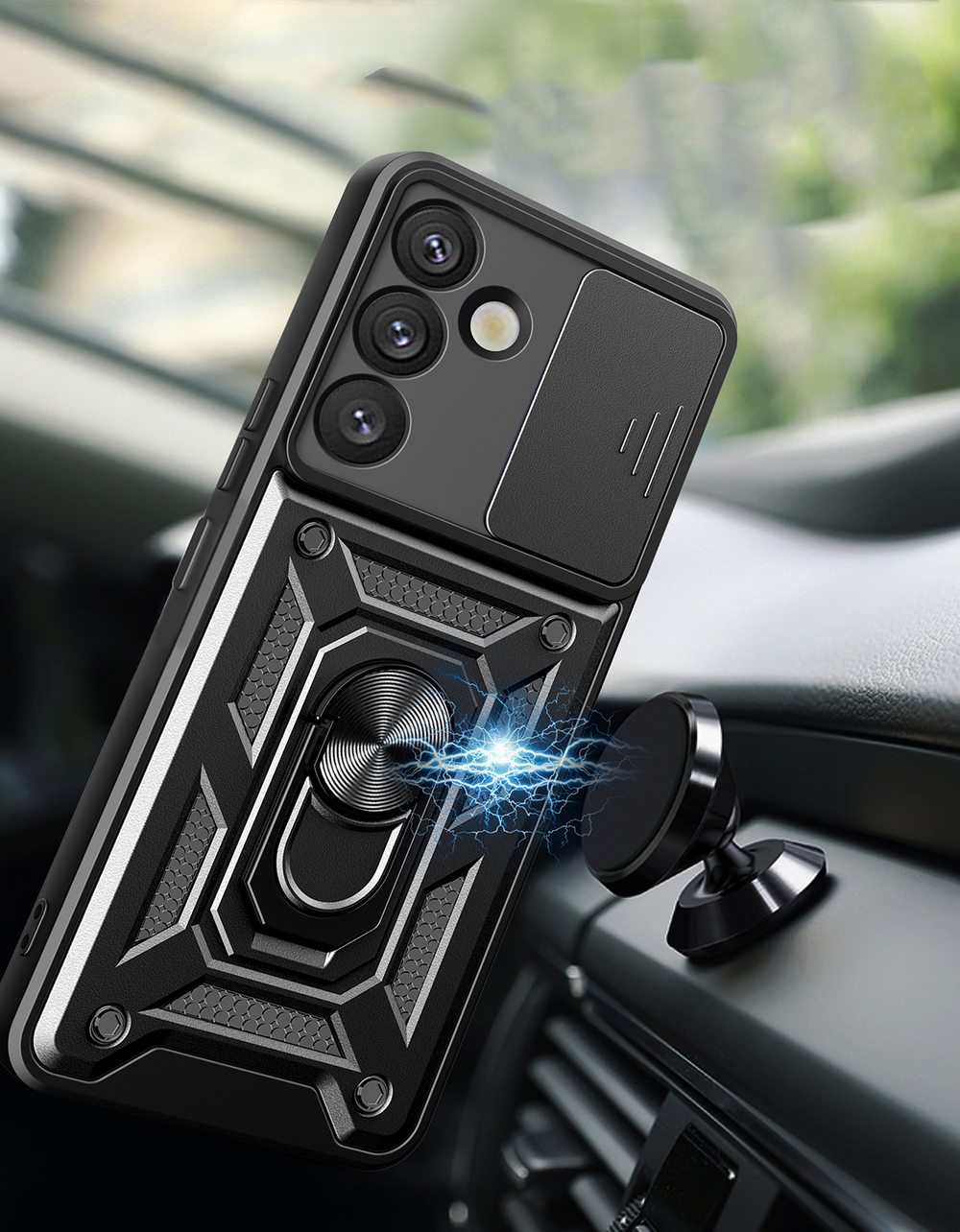 Чехол с кольцом Bumper Case для Samsung Galaxy S24 FE