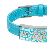Браслет Fiore Luna на бирюзовом кожаном ремешке CB03596-6A