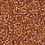 Японский бисер TOHO Round 11/0 (№754), с внутренним покрытием золотом 24K, прозрачный