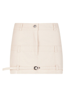 Юбка мини джинсовая, бежевая