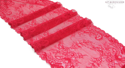 Эластичное кружево, 22 см, темно-алая роза, (Арт: EK-2191), м