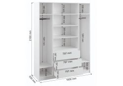 Шкаф Мадера ЛДСП графит новый