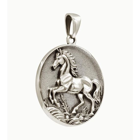 Лошадь - подвеска из мельхиора, вид 3