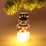 Сувенир с подсветкой «Снеговичок в шляпе» 8*3,5 см