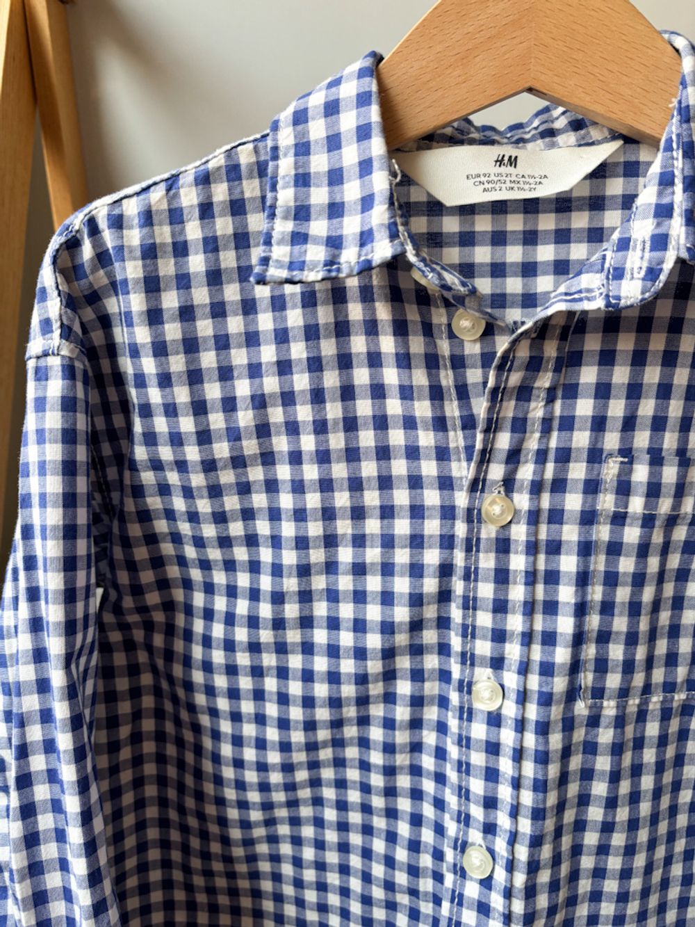 Хлопковая рубашка H&M, 92
