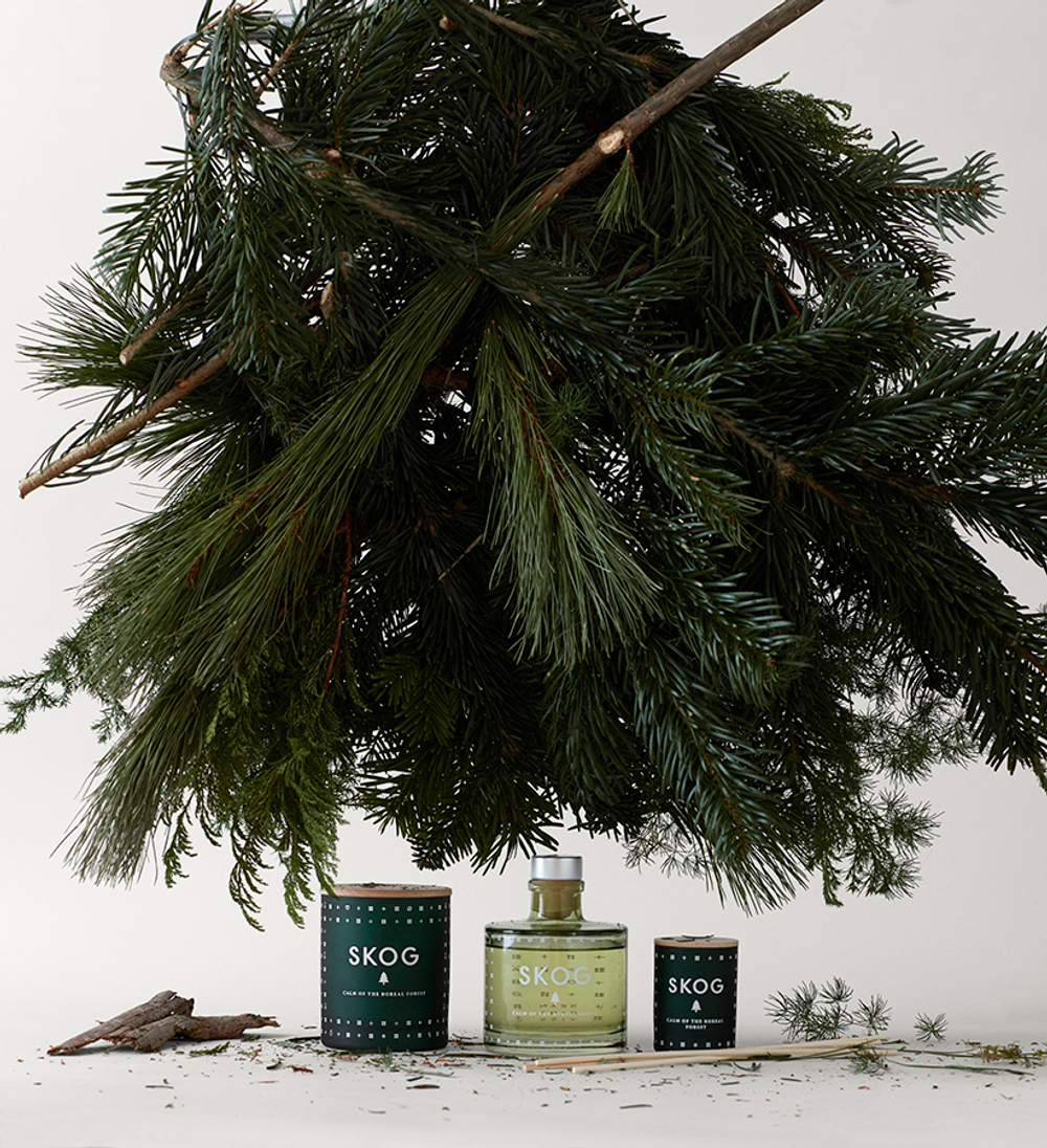 Свеча ароматическая skog с крышкой, 190 г