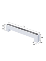 Конвектор напольный белый Royal Thermo STEP-130/130/1200-2-N-WT-LG-NA