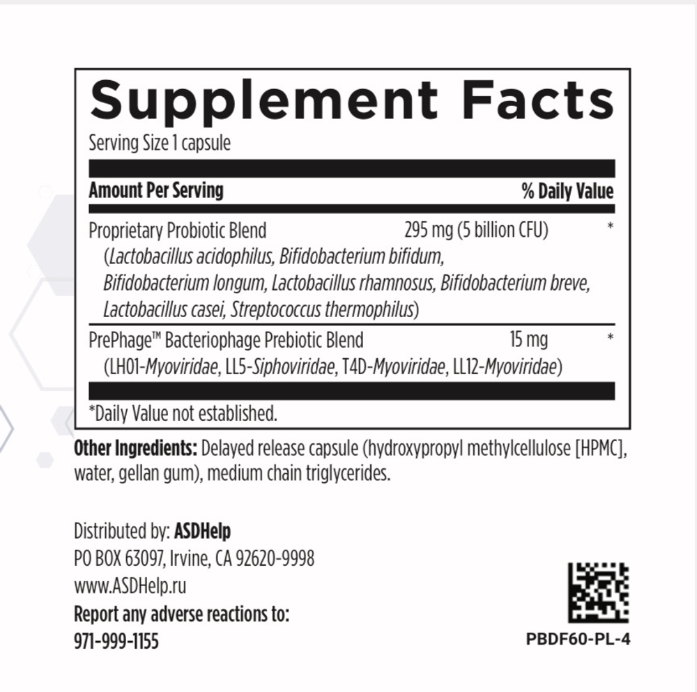 Phage Defense probiotic 60 capsules