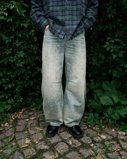 Джинсы Barrel с винтажным эффектом