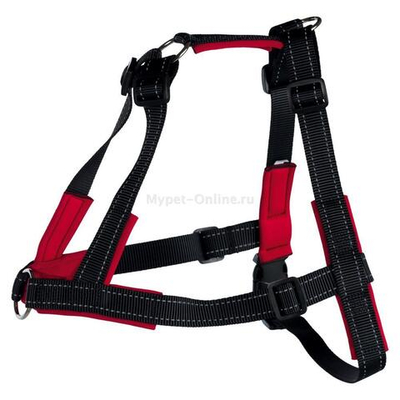 Шлейка для собак Trixie Lead and Walk Soft M, черный