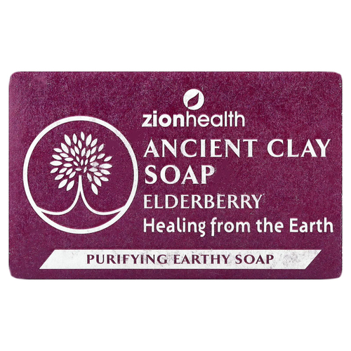 Zion Health, мыло с древней глиной, бузина, 170 г (6 унций)