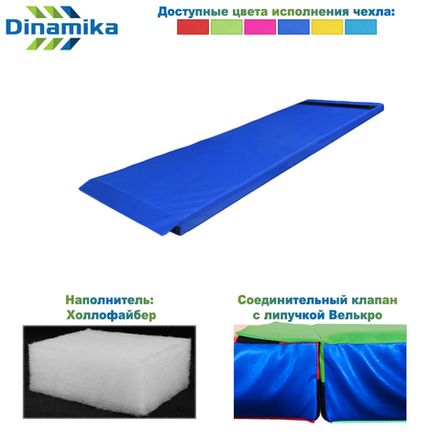 Мат гимнастический 2000х500х50 оксфорд-велькро (холлослеп/холлофайбер)