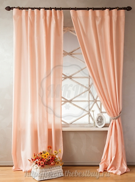 Шторы для гостиной: Лори (арт. BL01-113-03)  - (170х270)х2 см.  - (Возможна высота 250 см.) - персиковый