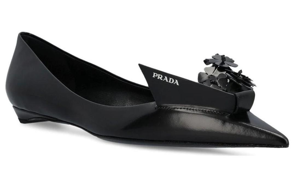 PRADA Prada pointed toe set wear casual single shoes women's black