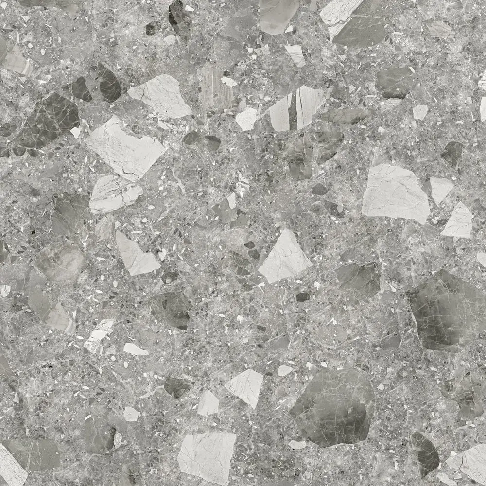 Керамогранит Alma Ceramica GFU04STE70R Steel rock 60x60 серый сахарный под терраццо