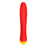 Красный изогнутый вибромассажер Romp Hype G-Spot - 21 см. (Цвет: красный)