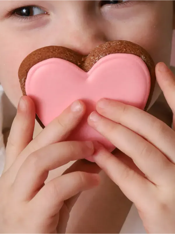 Большой набор сердец с сахарной глазурью для росписи