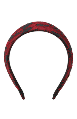 Кокошник из черно-красного жаккарда