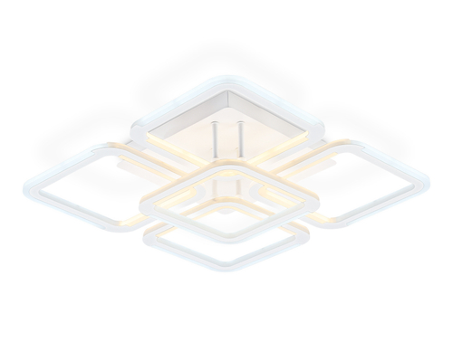 Светильник светодиодный потолочный FA8949/4+1 WH белый 78W 3000-6000K 485*485*115 (ПДУ ИК)