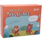 Набор детской посуды из бамбука 5 предметов «Мишка голубой»