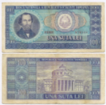 Банкноты Бельгия 20 франков 1964 и Румыния 100 лей 1966 гг. VF