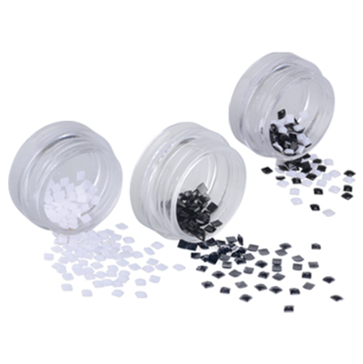 Стразы полимерные квадратные белые плоские, 100шт