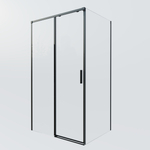 Душевой уголок Софт 2 (Soft 2) Vincea VSR-3SO29012CLB, 1200*900, черный, стекло прозрачное