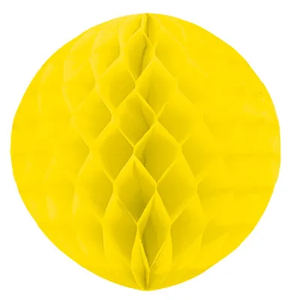 Бумажный шар - сота Желтый 12"/30 см