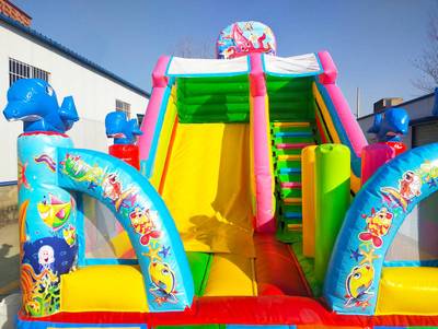 Коммерческий надувной батут-горка «Приключения рыбки» 7*4*5.5 м