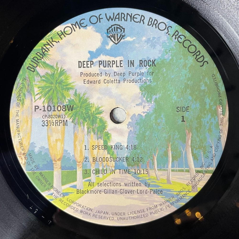 Винтажная виниловая пластинка LP Deep Purple In Rock (Japan 1976) (Obi) Flight Of The Rat