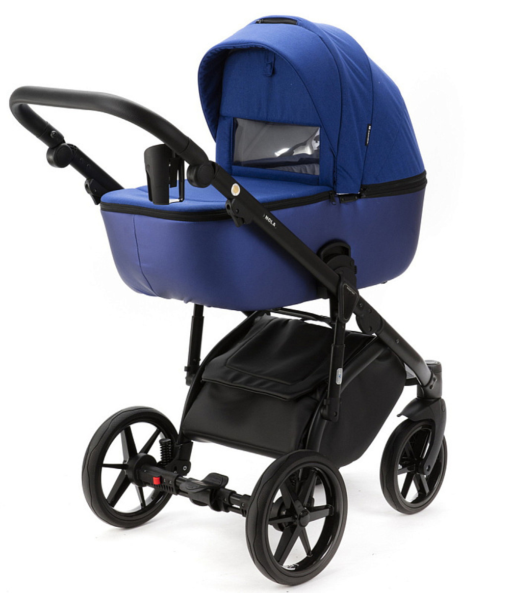 Детская коляска Adamex Nola 2 в 1 N-PS161 (СИН + СИН. ПЕРЛ. КОЖА)