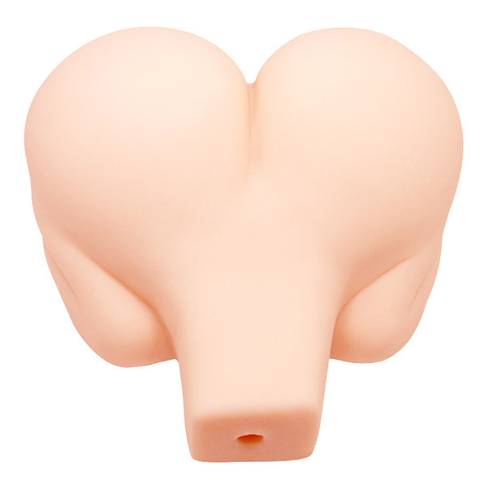 Реалистичная попка 20,5х21х12см с 2 любовными тоннелями и вибрацией Baile Crazy Bull BM-009115Z-1