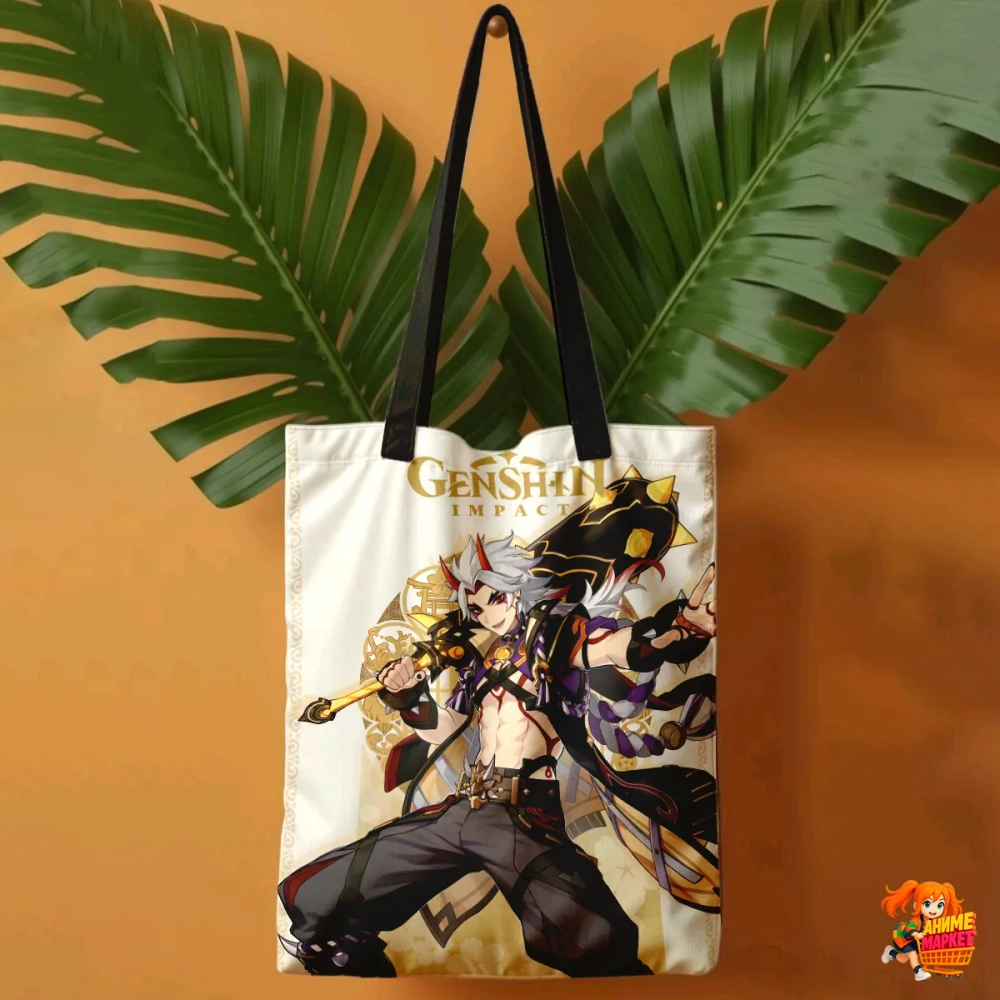 Сумка шоппер с принтом Genshin Impact