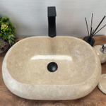 Раковина из мрамора Oval Donat Cream OM-63046 55*38*15 31
