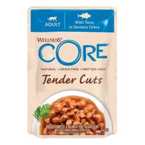 Влажный корм CORE TENDER CUTS для кошек, из тунца в виде нарезки в соусе, паучи