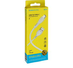 Кабель Type-C BOROFONE BX51 3.0A, 1м. белый