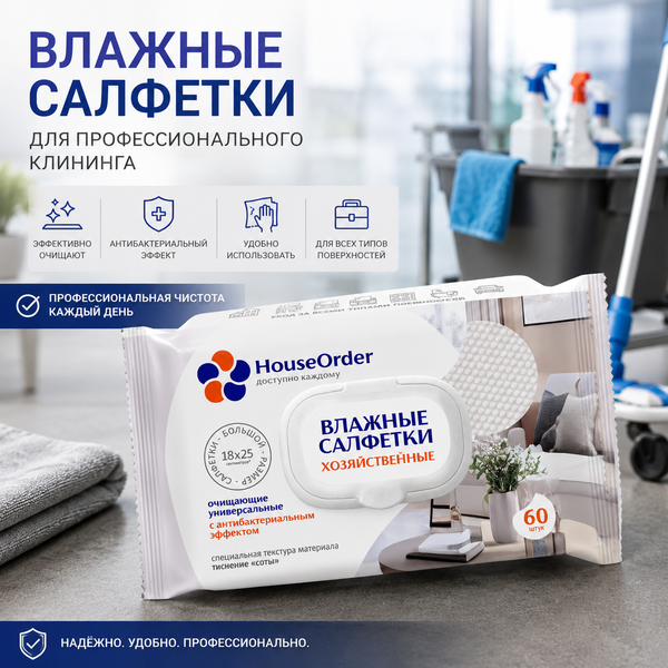 Влажные салфетки для профессионального клининга Влажные салфетки для профессионального клининга