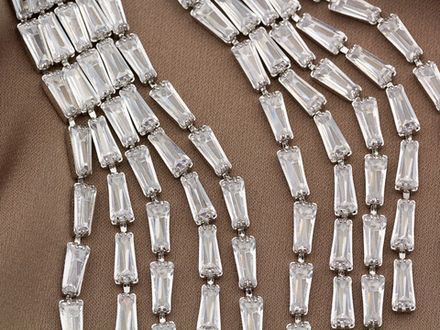 Серьги Вечерние "Crystal rain", 77мм