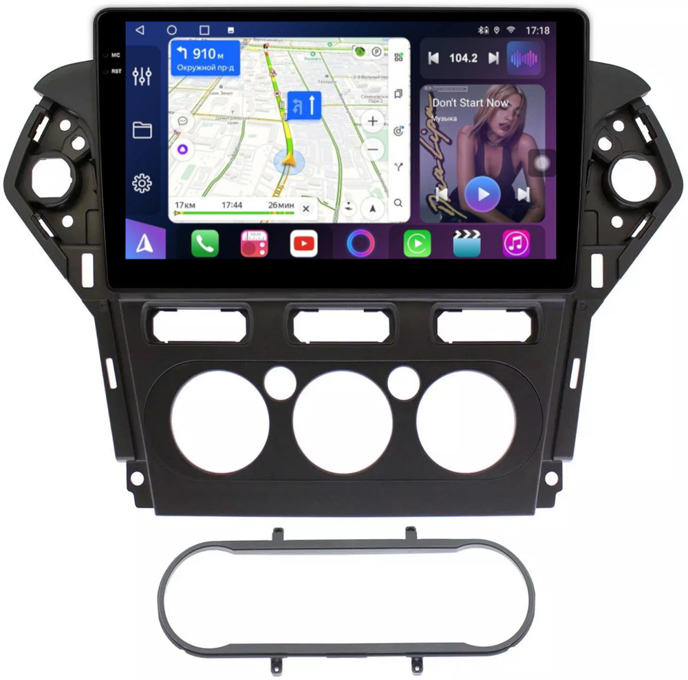 Магнитола для Ford Mondeo 4 2010-2014 - FarCar 1231-2M монитор 10.36" QLED на Android 14, TS18, CarPlay, 4G SIM-слот