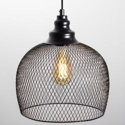 Светильник подвесной (подвес) ЭРА PL7 BK металл, E27, max 60W, высота плафона 280мм, подвеса 720мм, черный | Подвесы в стиле LOFT