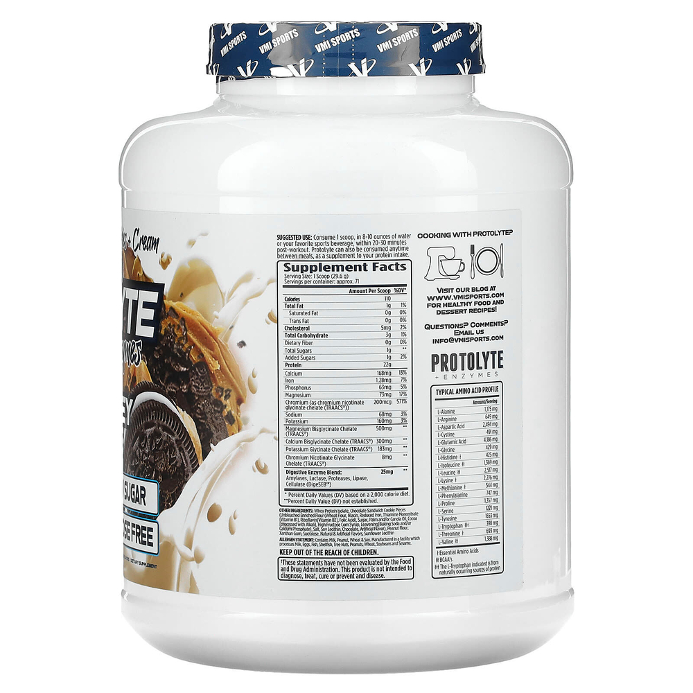VMI Sports, ProtoLyte, 100% изолят сыворотки, печенье с арахисовой пастой и сливками, 2089 г (4,6 фунта)