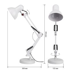 Настольный светильник ЭРА N-214-E27-40W-W белый