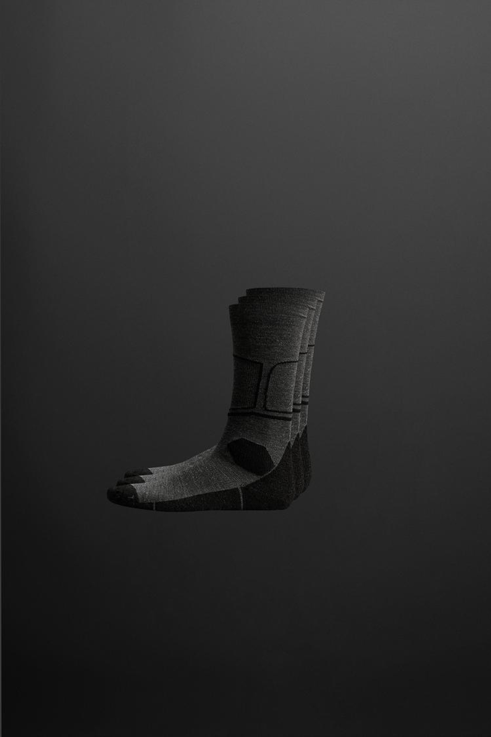 ZARA НОСКИ ИЗ СМЕСОВОЙ ШЕРСТИ С ВЫШИВКОЙ, ЧЕРНЫЙ