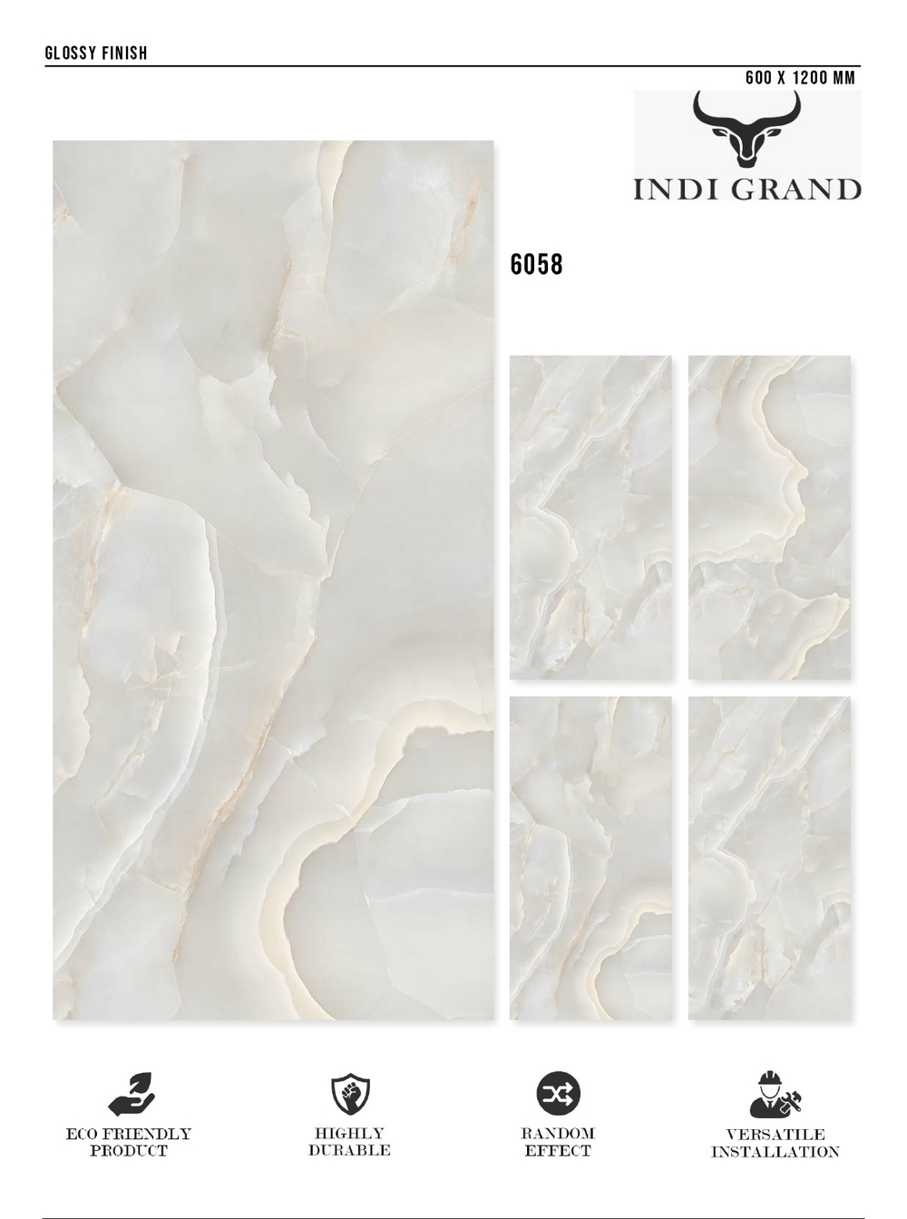 Керамогранит glossy №1 60х120, 6058