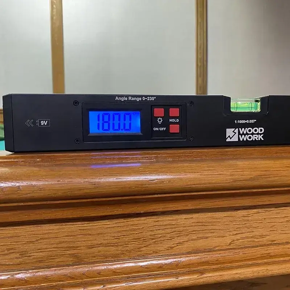 Угломер цифровой с двумя пузырьковыми уровнями (безбатареек) DP-02 Woodwork
