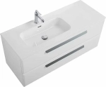 Тумба с раковиной Cezares ECO-CER-N 120 ECO-CER-N-1200-2C-SO-BL белая глянцевая левая/правая