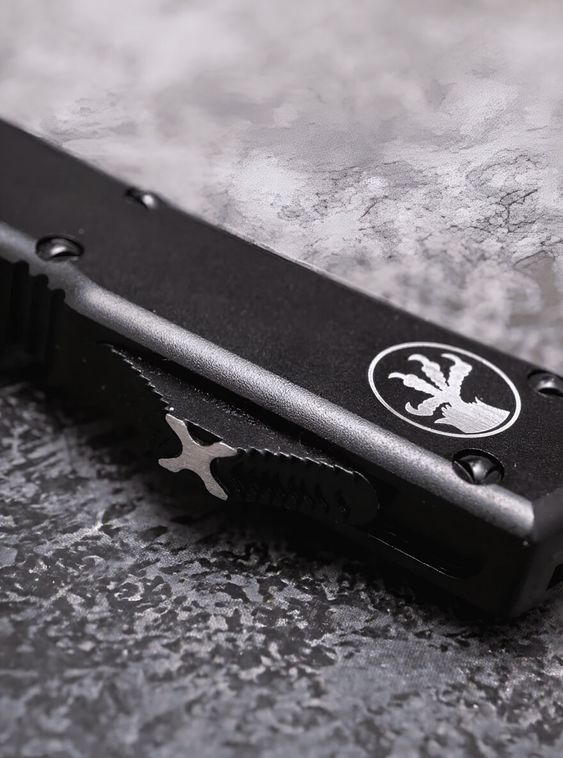 Тактический нож фронтально выкидной автоматический Microtech Черный