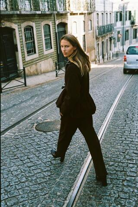 ZARA БРЮКИ КОМБИНИРОВАННЫЕ, ВИННЫЙ